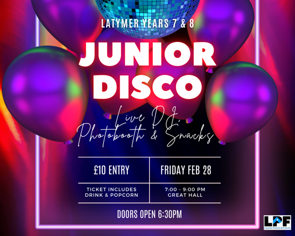 Year 7 and 8 Junior Disco